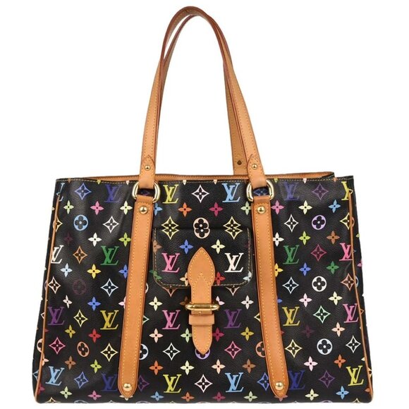 Louis Vuitton Black Monogram Multicolor Aurelia GM Tote Bag - Picture 1 of 10